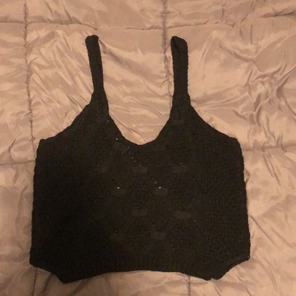 Black Crochet Tank Top - Picture 5 of 5